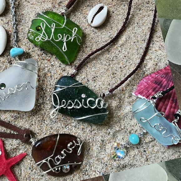 handmade Jewelry - 😍 YOUR NAME IN SEAGLASS HAND-MADE CUSTOM JEWELRY